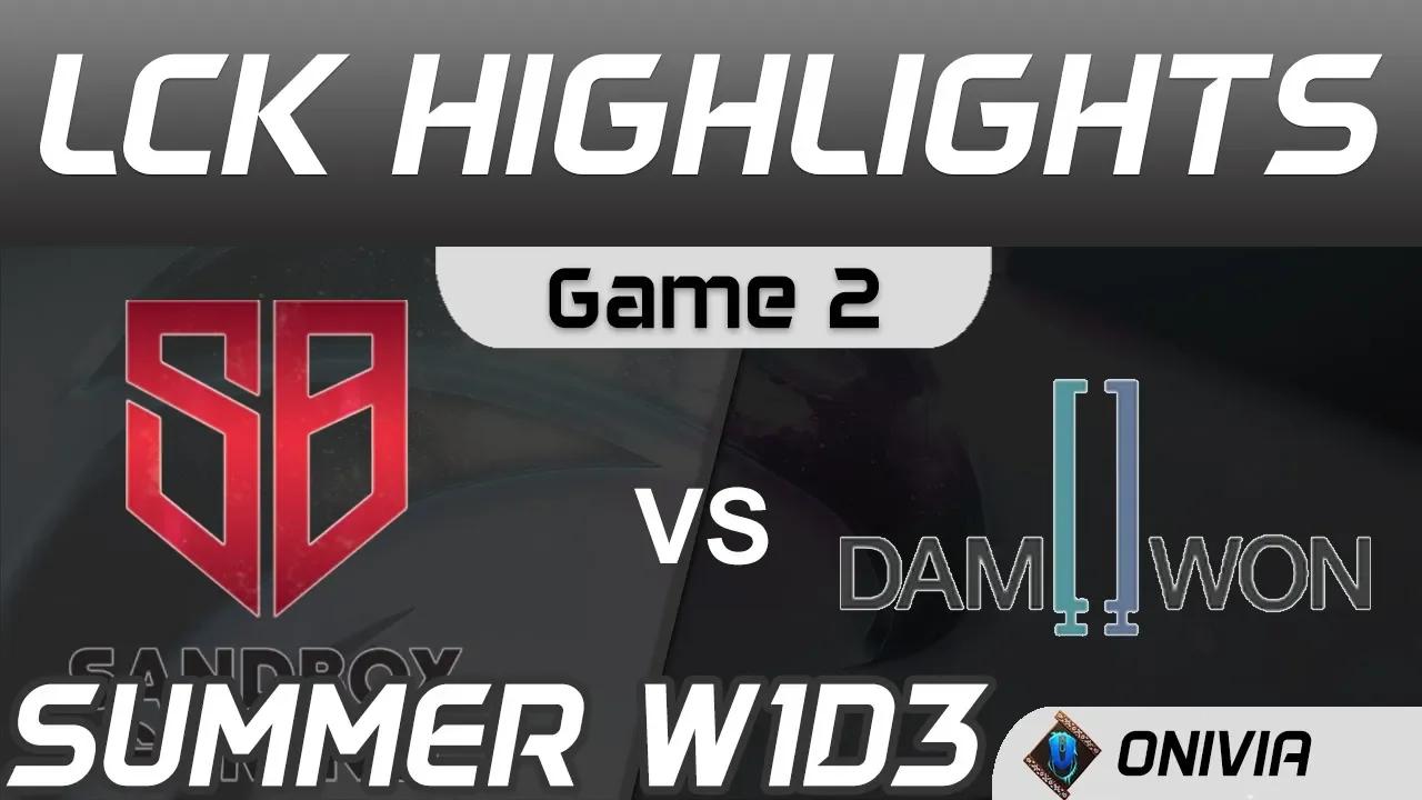 SB vs DWG Highlights Game 2 LCK Summer Season 2020 W1D3 SANDBOX Gaming vs DAMWON by Onivia thumbnail