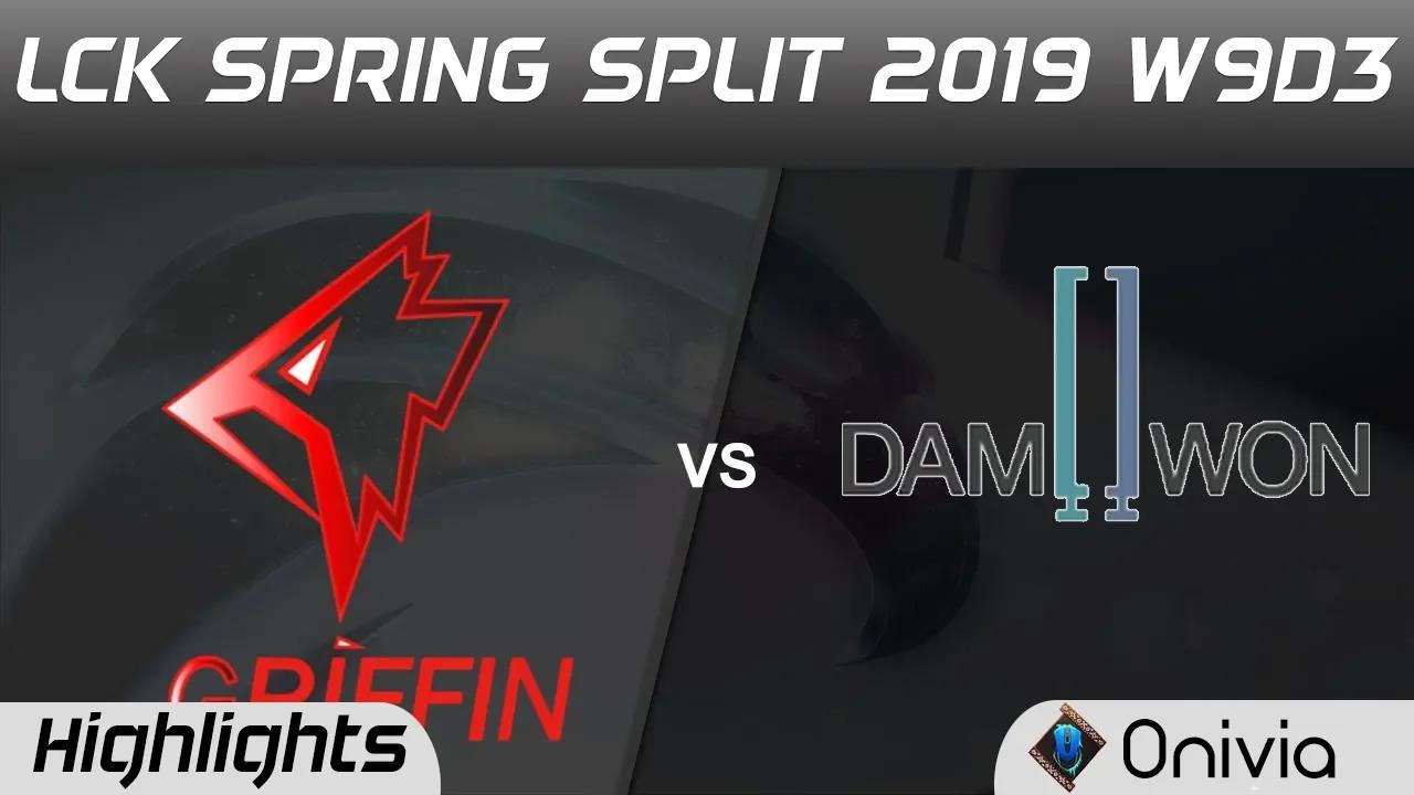 GRF vs DWG Highlights Game 1 LCK Spring 2019 W9D3 Griffin vs Damwon Gaming LCK Highlights by Onivia thumbnail