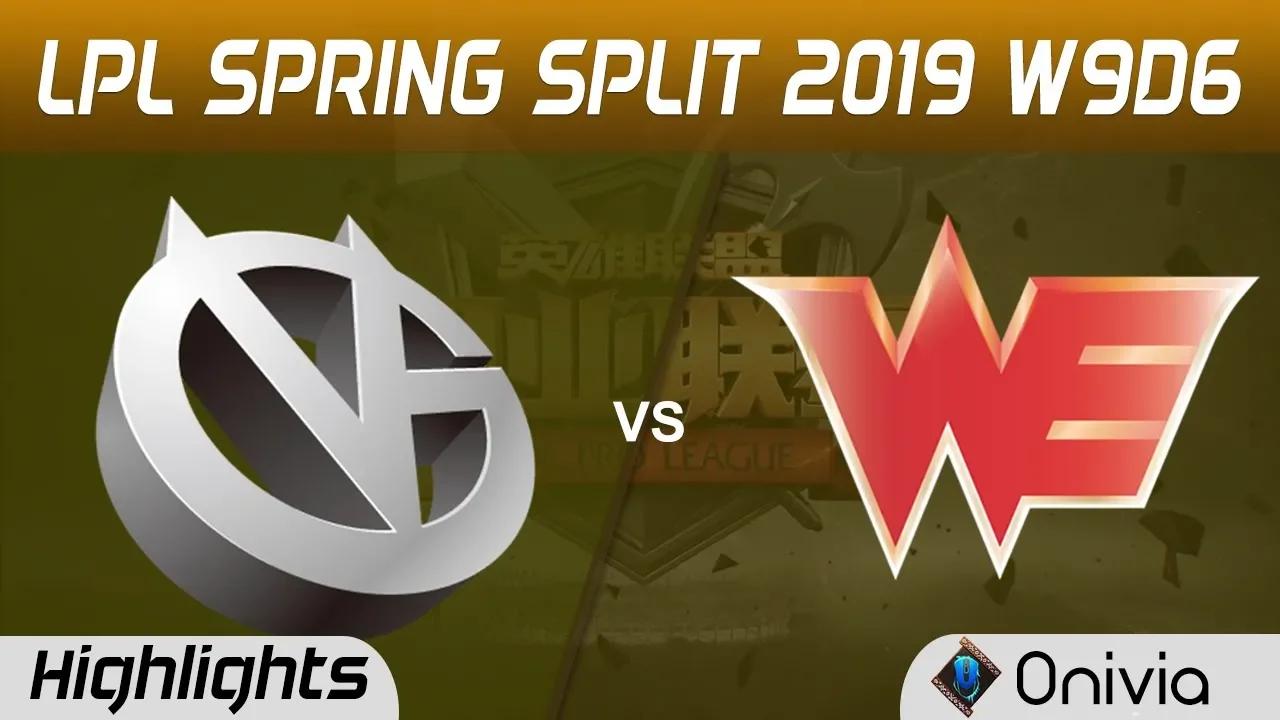 VG vs WE Highlights Game 1 LPL Spring 2019 W9D6 Vici Gaming vs Team WE LPL Highlights by Onivia thumbnail