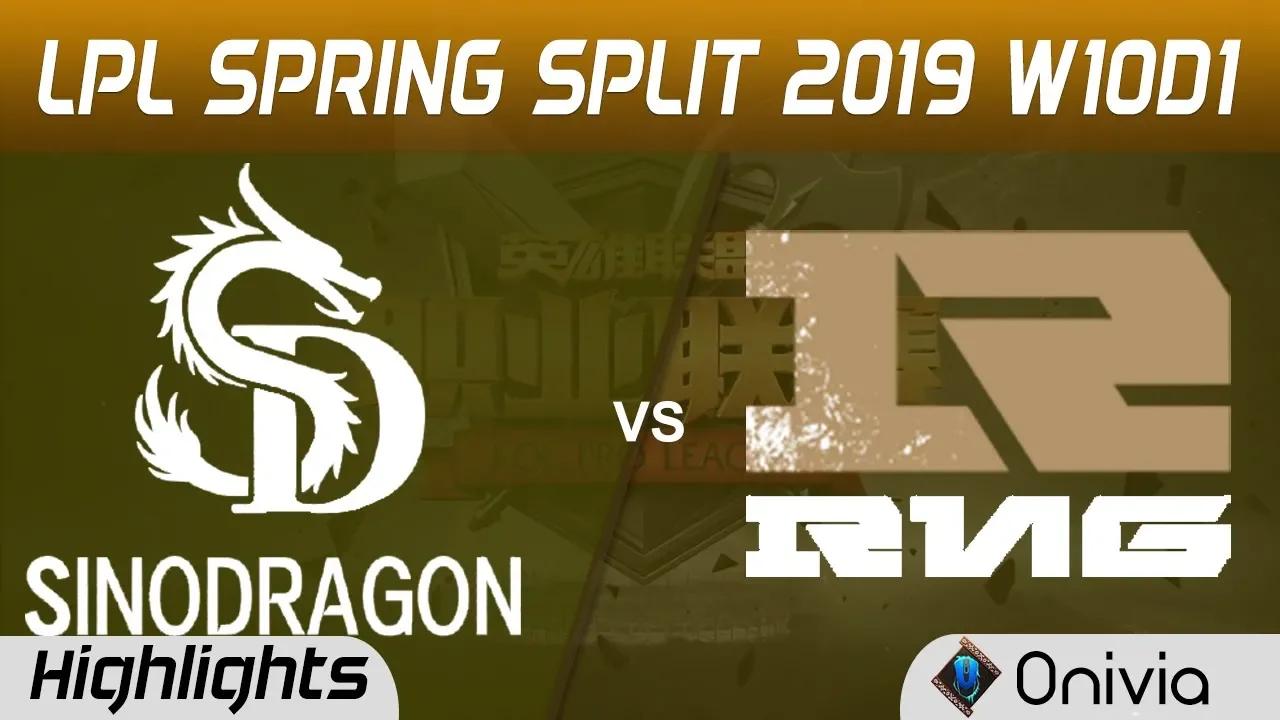 SDG vs RNG Highlights Game 1 LPL Spring 2019 W10D1 SinoDragon vs Royal Never Give Up LPL Highlights thumbnail