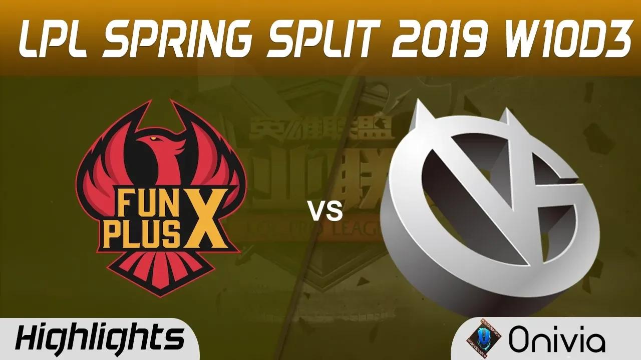 FPX vs VG Highlights Game 1 LPL Spring 2019 W10D3 FunPlus Phoenix vs Vici Gaming LPL Highlights by O thumbnail