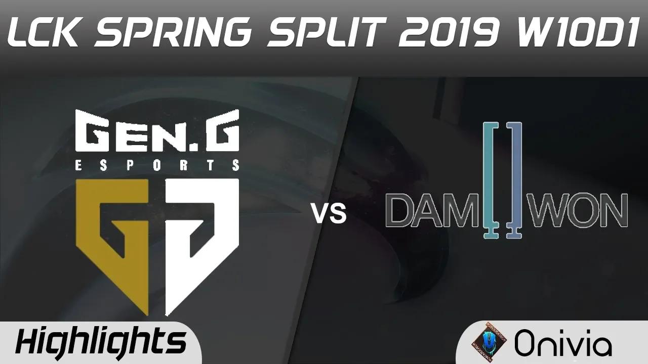 GEN vs DWG Highlights Game 1 LCK Spring 2019 W10D1 Gen G Esports vs Damwon Gaming LCK Highlights by thumbnail