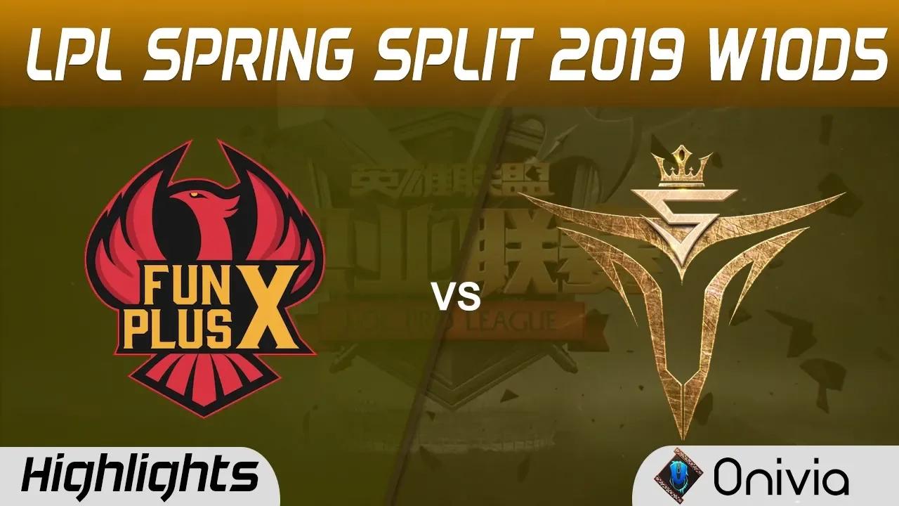 FPX vs V5 Highlights Game 1 LPL Spring 2019 W10D5 FunPlus Phoenix vs Victory Five LPL Highlights by thumbnail