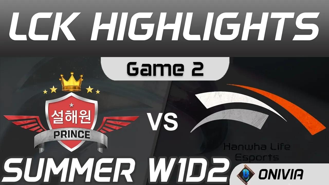 SP vs HLE Highlights Game 2 LCK Summer Season 2020 W1D2 SeolHaeOne Prince vs Hanwha Life Esports by thumbnail