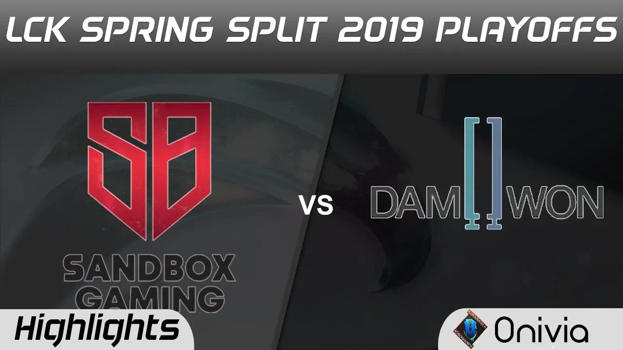 SB vs DWG Highlights Game 2 LCK Spring 2019 Playoffs Sandbox Gaming vs Damwon Gaming LCK Highlights thumbnail