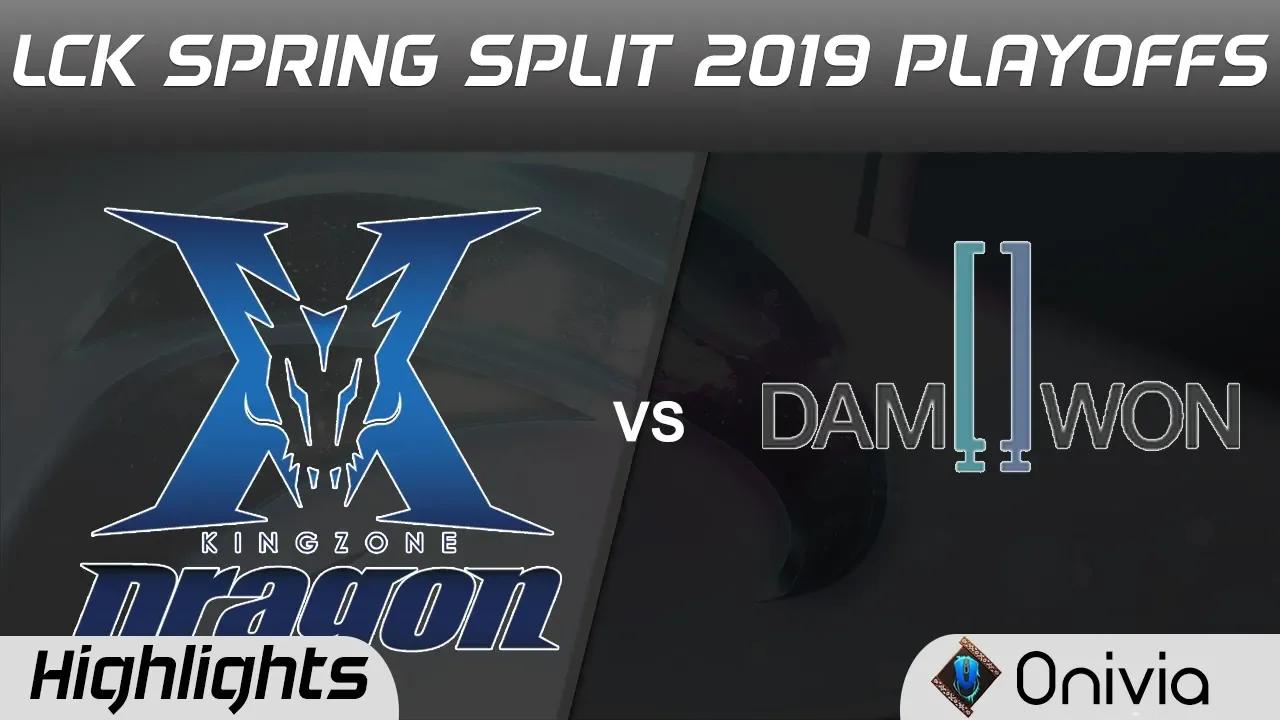 KZ vs DWG Highlights Game 1 LCK Spring 2019 Playoffs KingZone DragonX vs Damwon Gaming LCK Highlight thumbnail