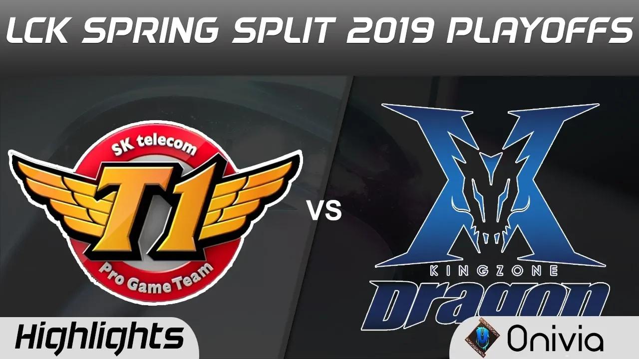 SKT vs KZ Highlights Game 2 LCK Spring 2019 Playoffs SK Telecom T1 vs KingZone DragonX LCK Highlight thumbnail