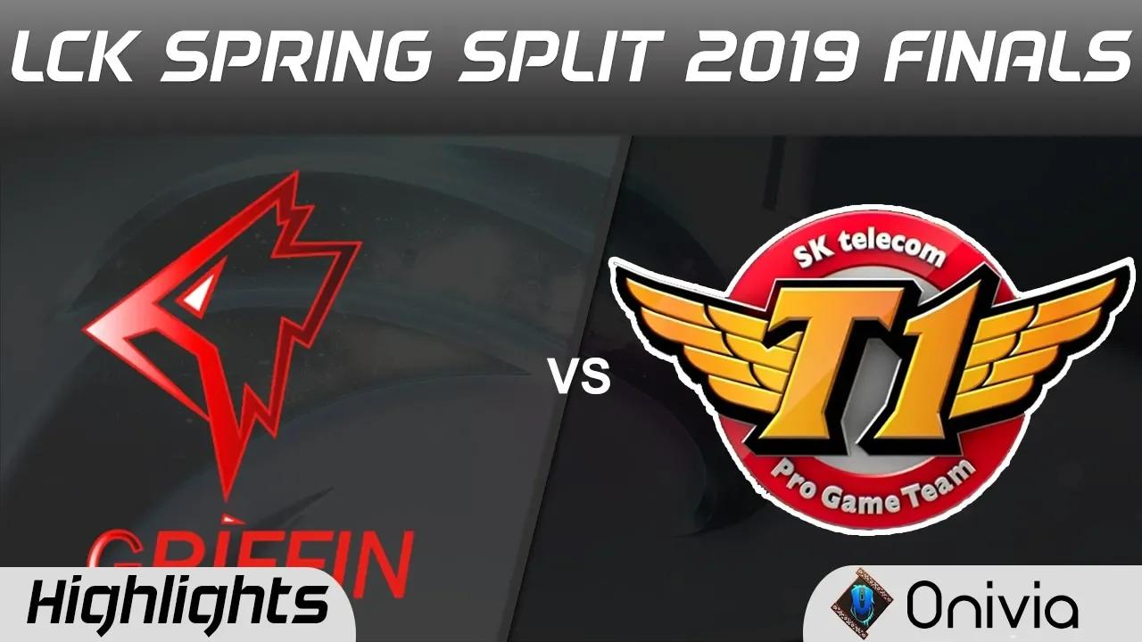 GRF vs SKT Highlights Game 1 LCK Spring 2019 Finals Griffin vs SK Telecom T1 LCK Highlights by Onivi thumbnail