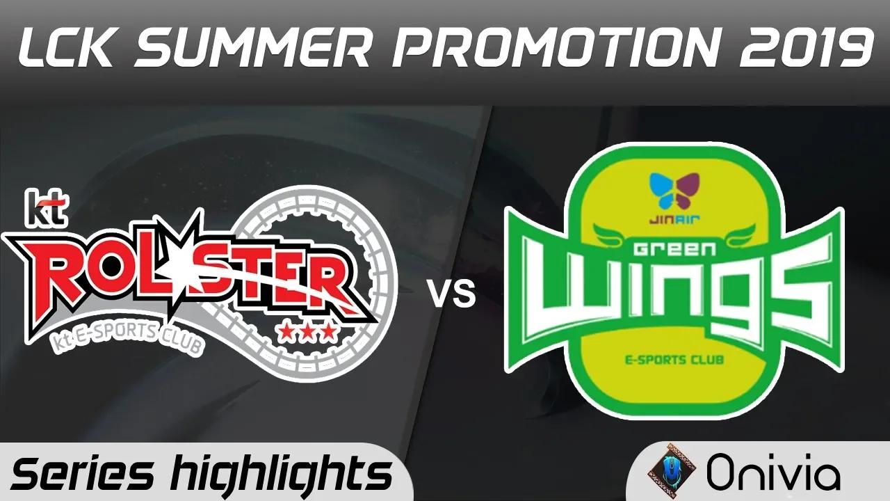 KT vs JAG Highlights All Games LCK Summer 2019 Promotion KT Rolster vs Jin Air GreenWings LCK Highli thumbnail