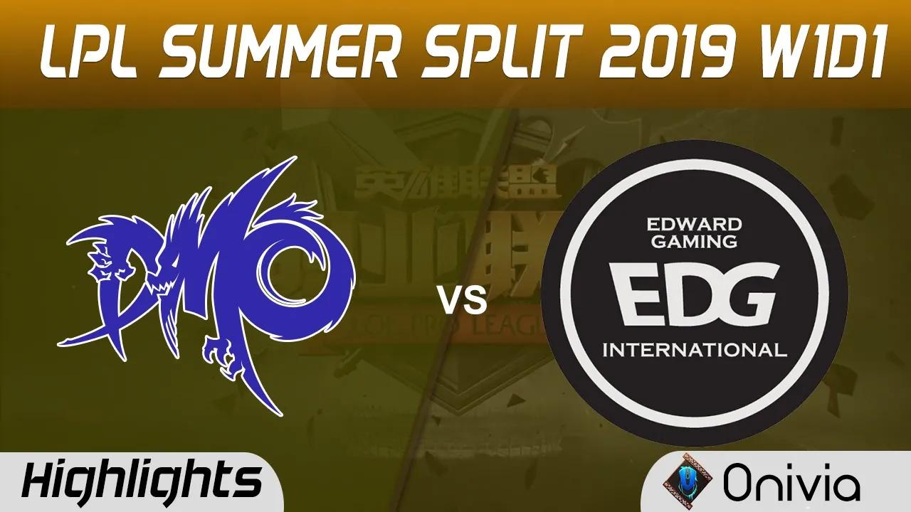 DMO vs EDG Highlights Game 1 LPL Summer 2019 Dominus Esports vs Edward Gaming LPL Highlights by Oniv thumbnail