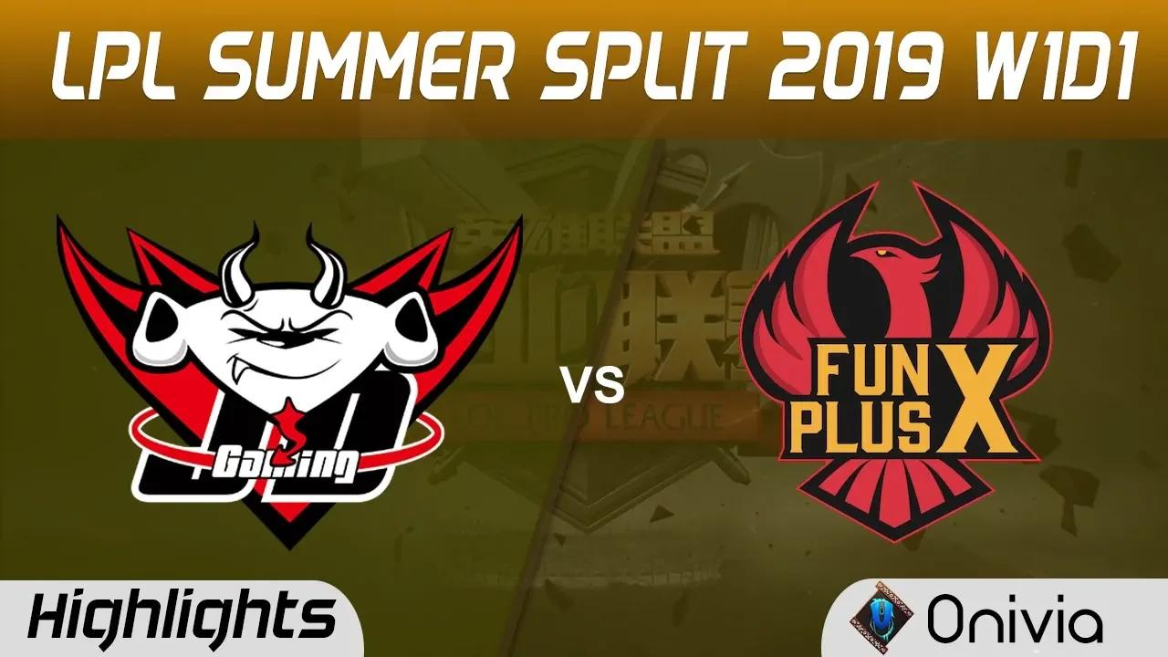 JDG vs FPX Highlights Game 1 LPL Summer 2019 JD Gaming vs FunPlus Phoenix LPL Highlights by Onivia thumbnail