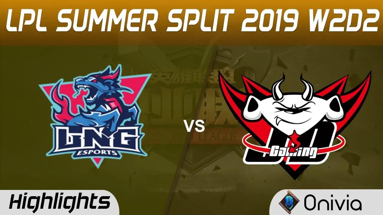 LNG vs JDG Highlights Game 1 LPL Summer 2019 W2D2 LNG Esports vs JD Gaming LPL Highlights by Onivia thumbnail