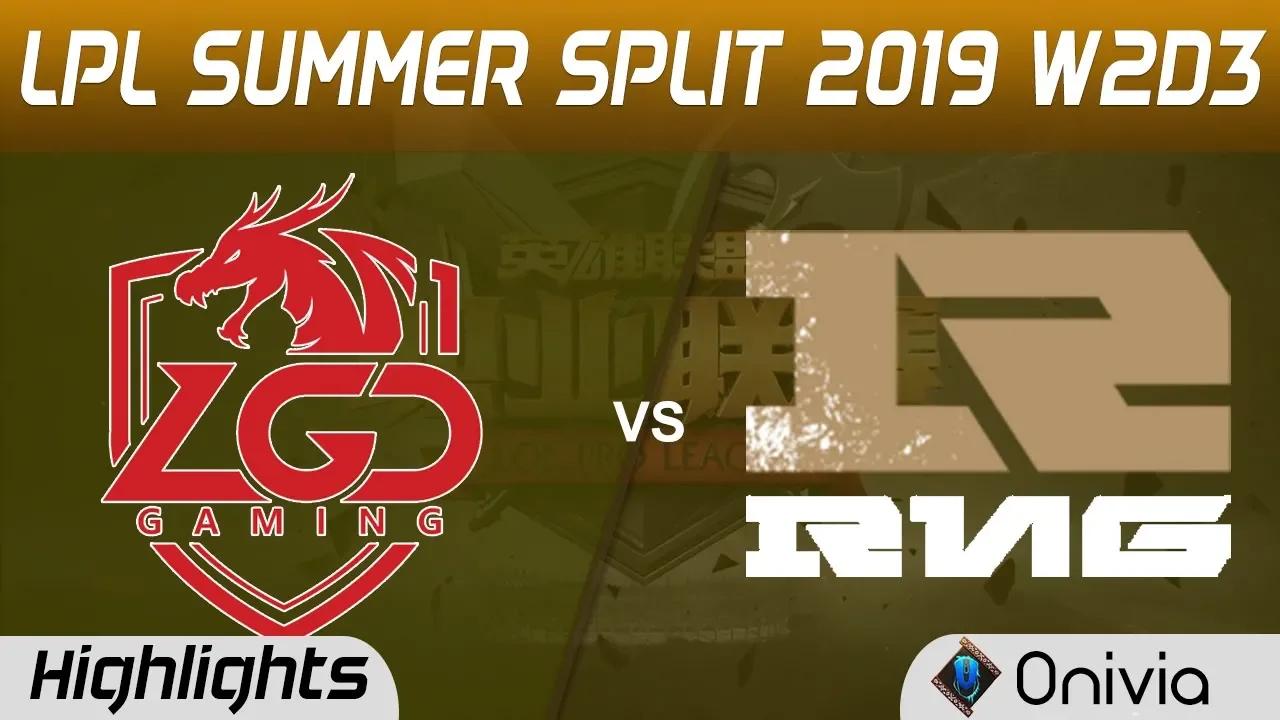 LGD vs RNG Highlights Game 2 LPL Summer 2019 W2D3 LGD Gaming vs Royal Never Give Up LPL Highlights b thumbnail