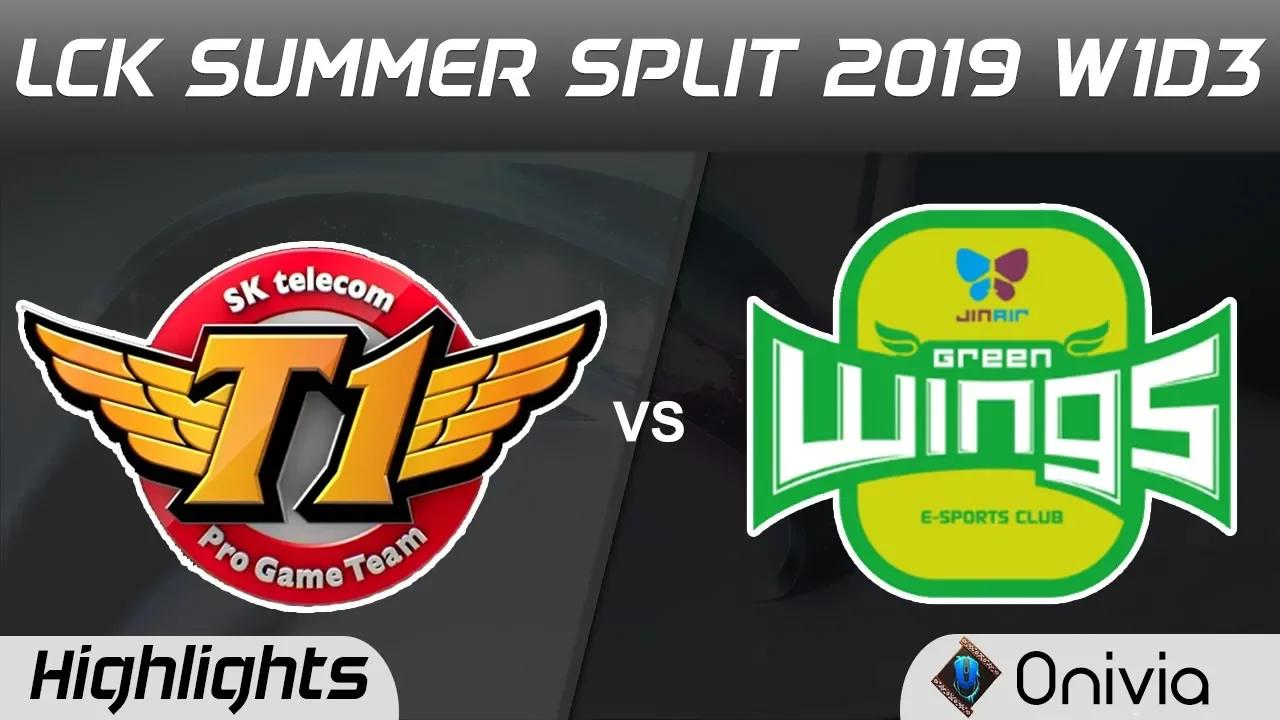 SKT vs JAG Highlights Game 1 LCK Summer 2019 W1D3 SK Telecom T1 vs Jin Air GreenWings LCK Highlights thumbnail