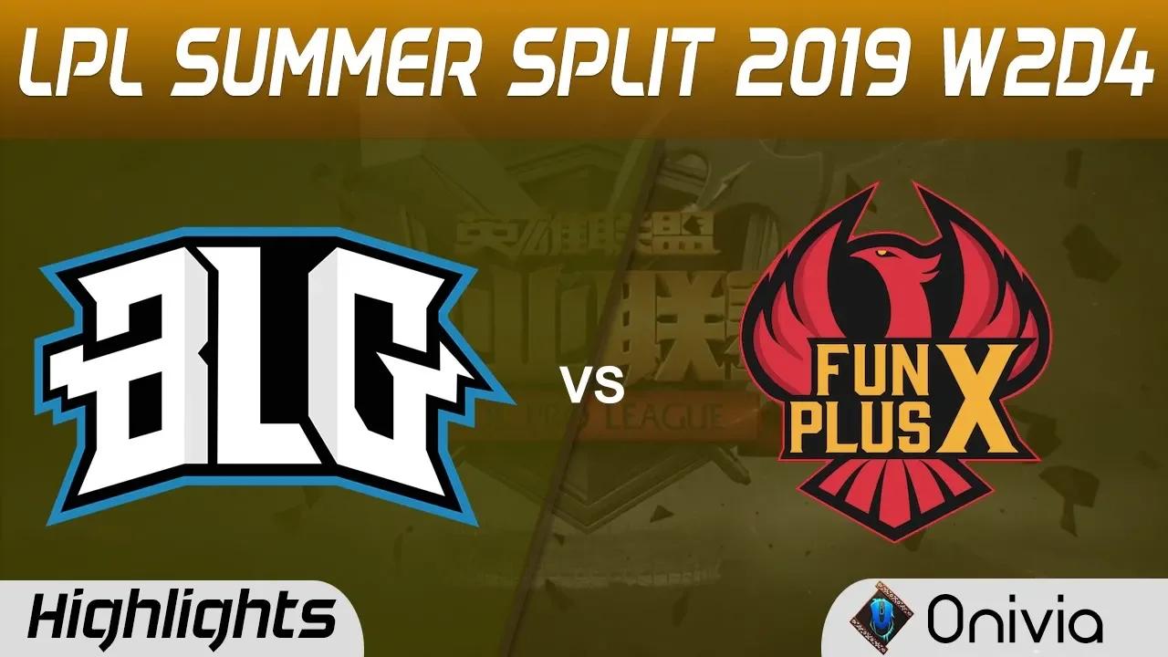 BLG vs FPX Highlights Game 2 LPL Summer 2019 W2D4 Bilibili Gaming vs FunPlus Phoenix LPL Highlights thumbnail