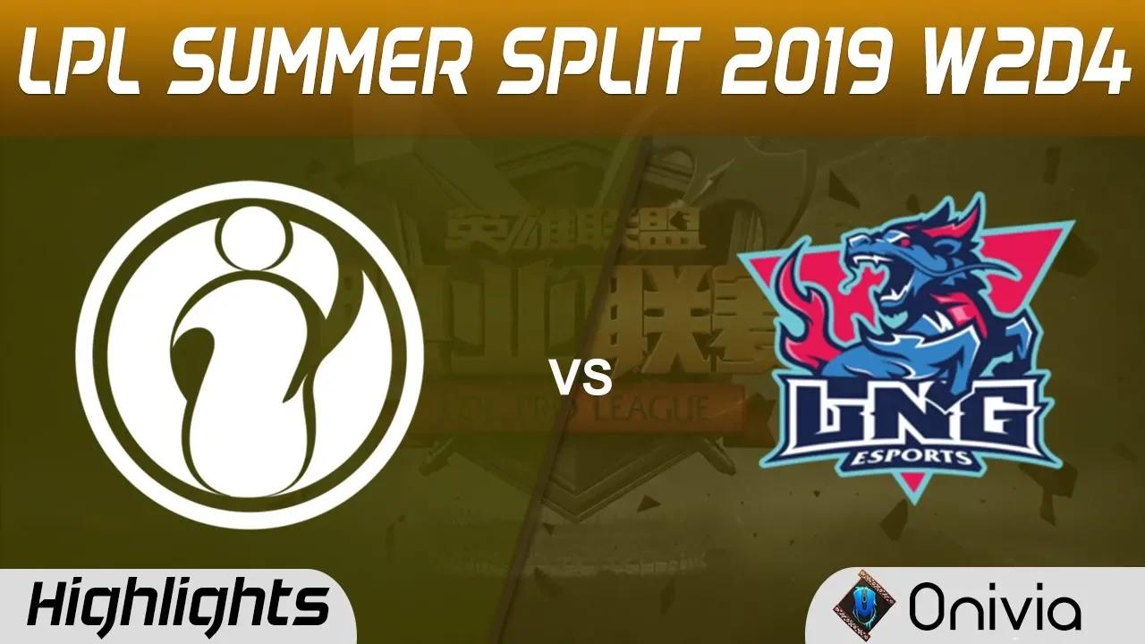 IG vs LNG Highlights Game 1 LPL Summer 2019 W2D4 Invictus Gaming vs LNG Esports LPL Highlights by On thumbnail