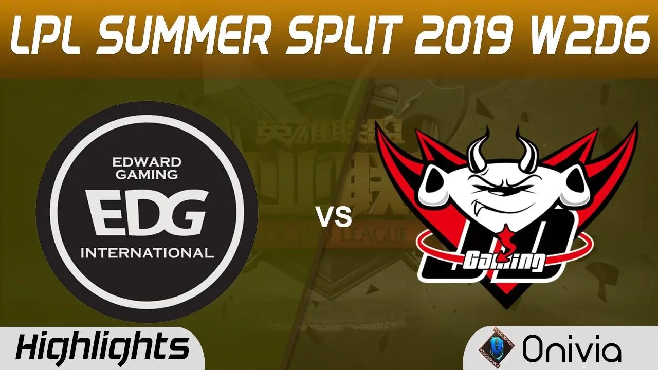 EDG vs JDG Highlights Game 2 LPL Summer 2019 W2D6 Edward Gaming vs JD Gaming LPL Highlights by Onivi thumbnail