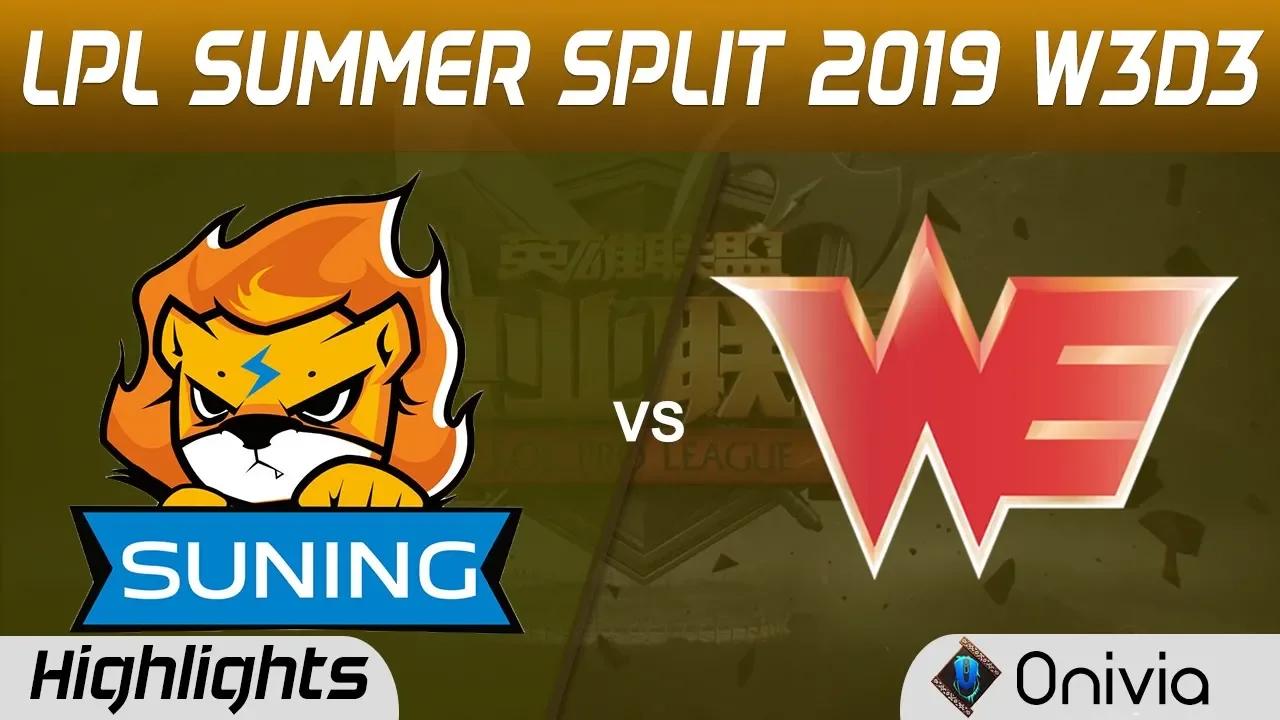 SN vs WE Highlights Game 1 LPL Summer 2019 W3D3 Suning vs Team WE LPL Highlights by Onivia thumbnail