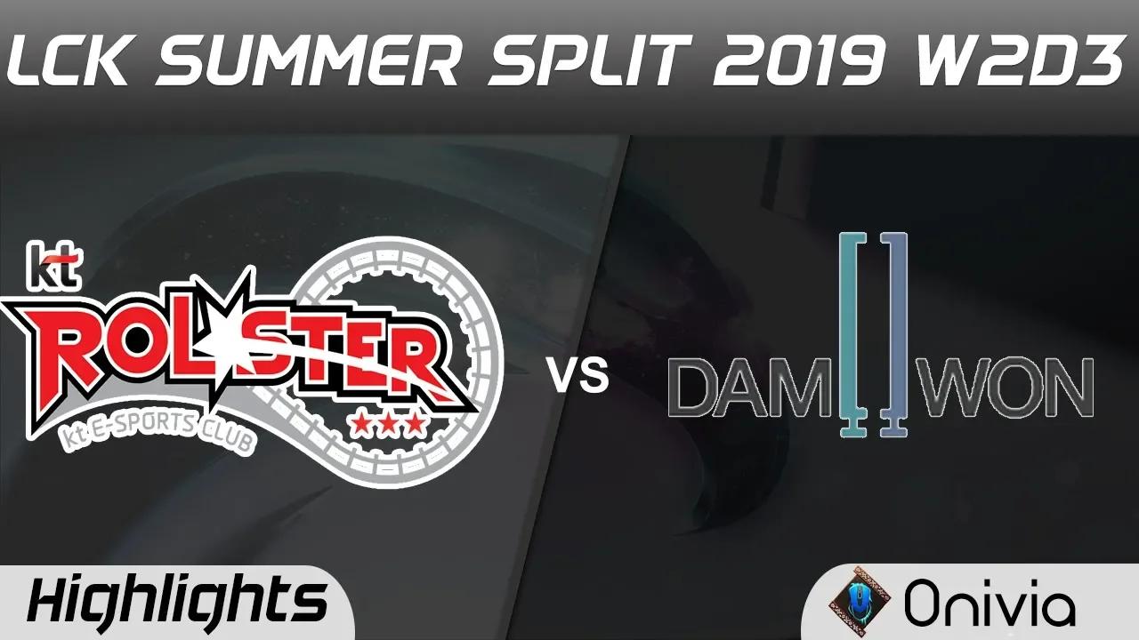 KT vs DWG Highlights Game 1 LCK Summer 2019 W2D3 KT Rolster vs Damwon Gaming LCK Highlights by Onivi thumbnail