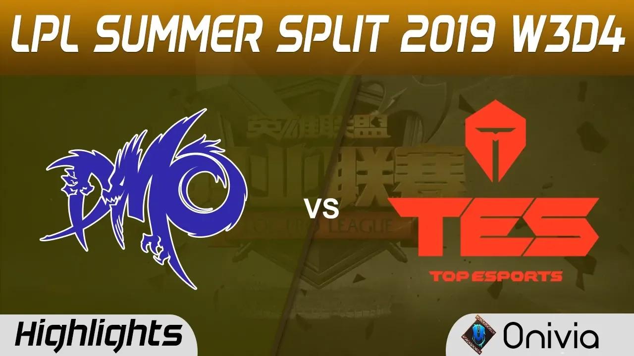 DMO vs TES Highlights Game 2 LPL Summer 2019 W3D4 Dominus Esports vs Top Esports LPL Highlights by O thumbnail