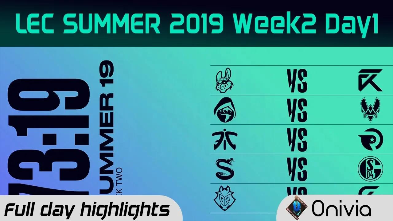 Full Day Highlights LEC Summer 2019 W2D1 LEC Highlights By Onivia thumbnail