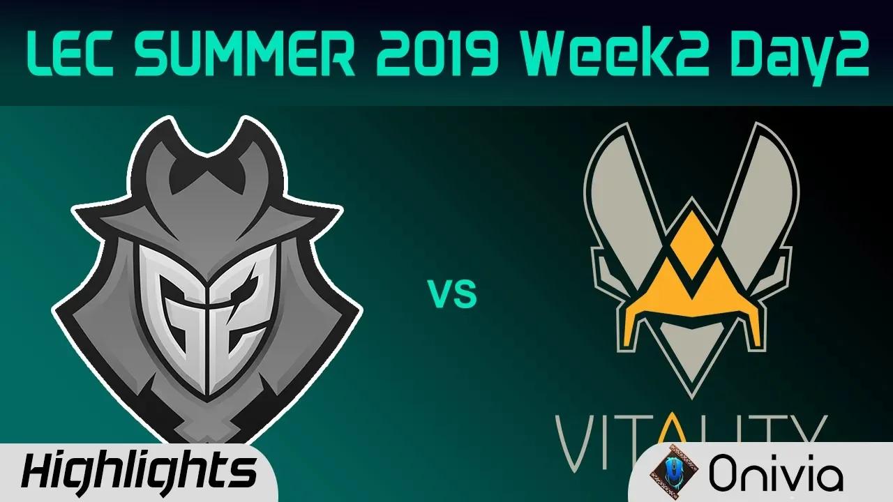 G2 vs VIT Highlights LEC Summer 2019 W2D2 G2 Esports vs Team Vitality LEC Highlights By Onivia thumbnail