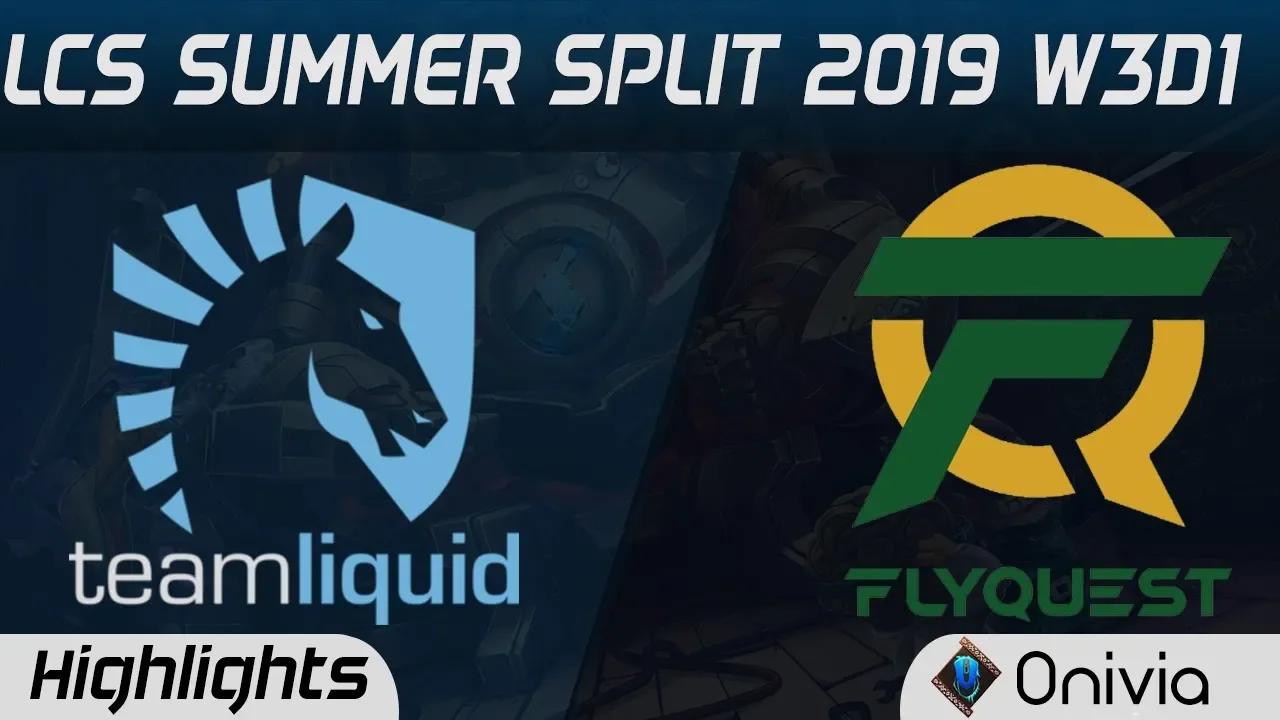 TL vs FLY Highlights LCS Summer 2019 W3D1 Team Liquid vs Flyquest LCS Highlights by Onivia thumbnail