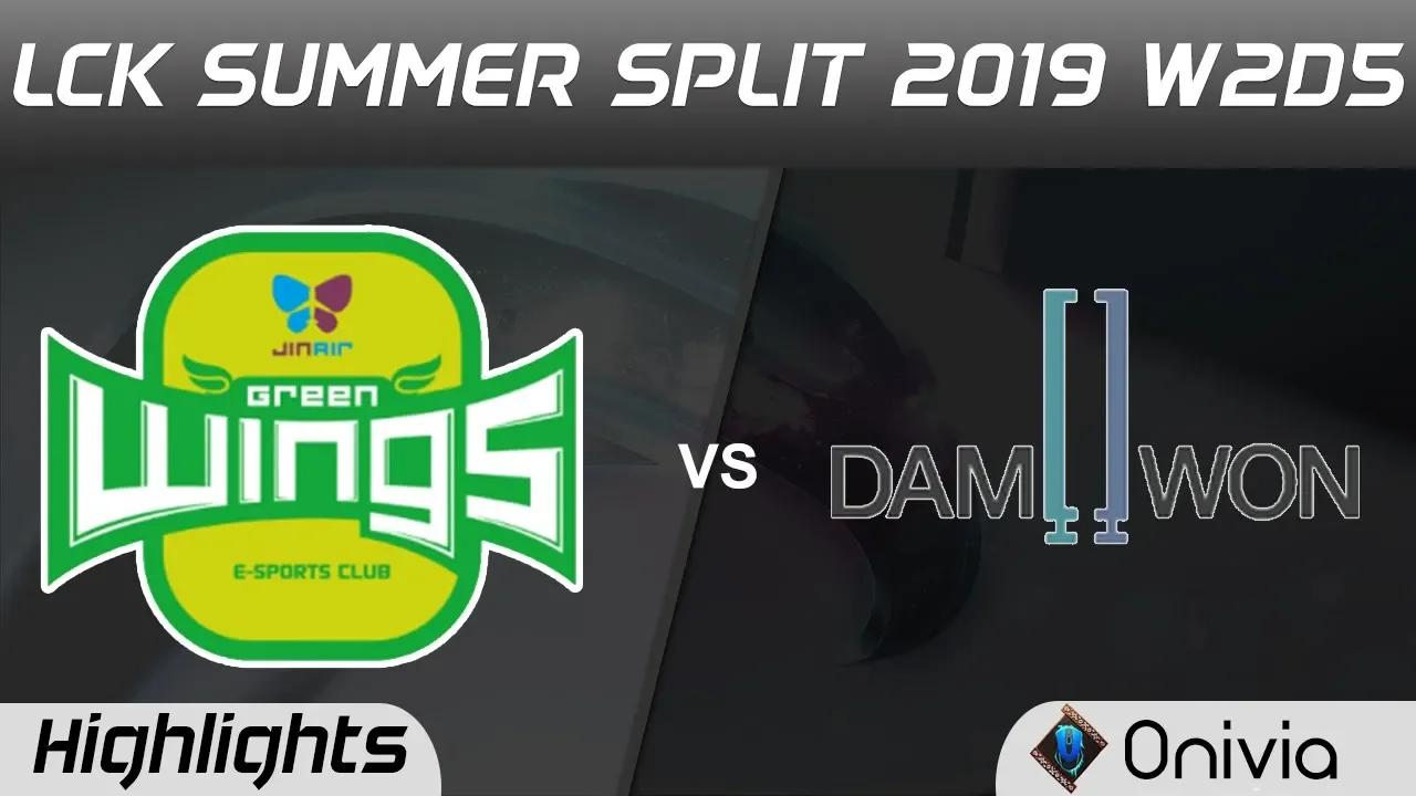 JAG vs DWG Highlights Game 2 LCK Summer 2019 W2D5 Jin Air Green Wings vs DAMWON Gaming LCK Highlight thumbnail