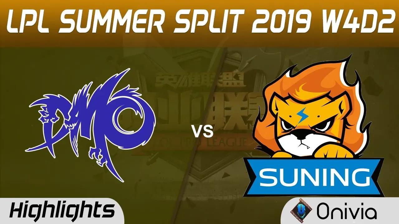 DMO vs SN Highlights Game 1 LPL Summer 2019 W4D2 Dominus Esports vs Suning LPL Highlights by Onivia thumbnail