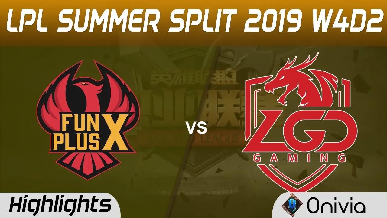 FPX vs LGD Highlights Game 1 LPL Summer 2019 W4D2 FunPlus Phoenix vs LGD Gaming LPL Highlights by On thumbnail