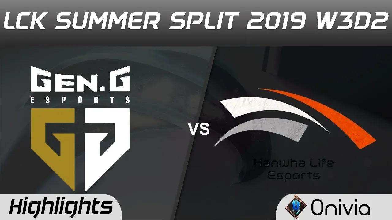 GEN vs HLE Highlights Game 3 LCK Summer 2019 W3D2 Gen G Esports vs Hanwha Life Esports LCK Highlight thumbnail