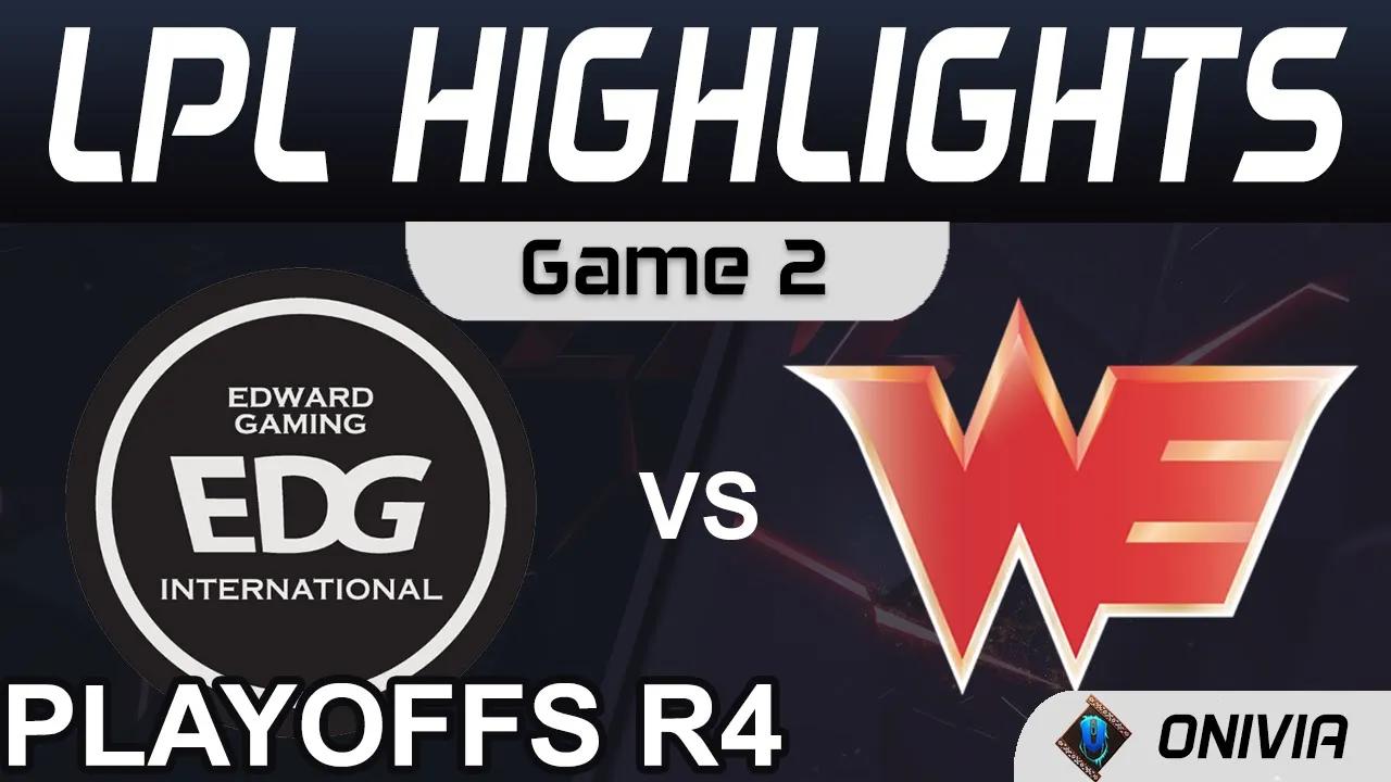 EDG vs WE Highlights Game 2 LPL Summer Playoffs R4 2021 EDward Gaming vs Team WE by Onivia thumbnail