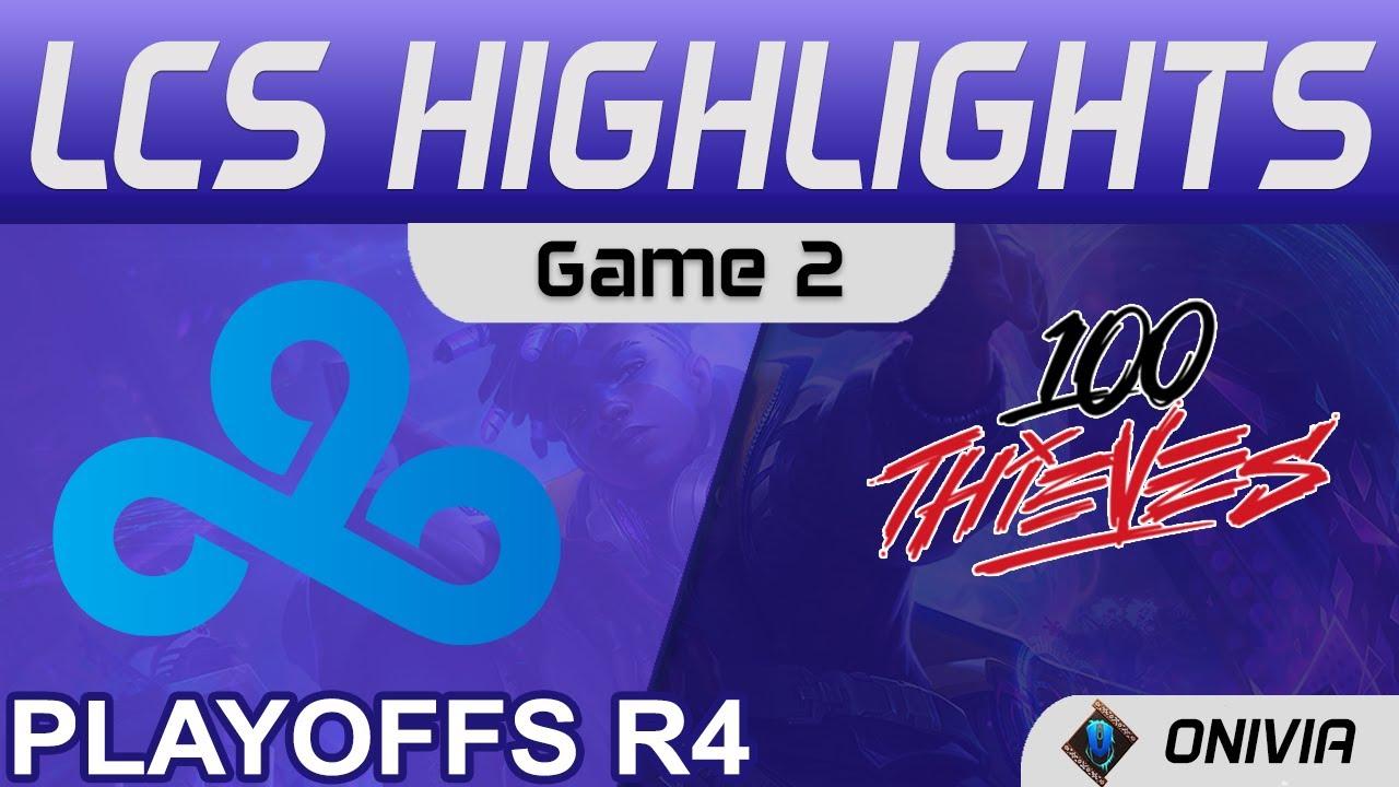 C9 vs 100 Highlights Game 2 Round4 LCS Summer Playoffs 2021 Cloud9 vs 100 Thieves by Onivia thumbnail