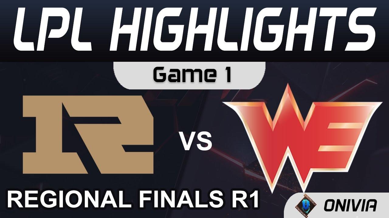 RNG vs WE Highlights Game 1 LPL Regional Finals R1 2021 Royal Never Give Up vs Team WE by Onivia thumbnail