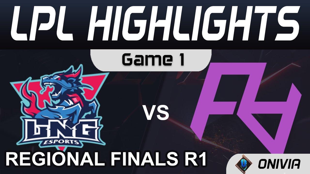 LNG vs RA Highlights Game 1 LPL Regional Finals R1 2021 LNG Esports vs Rare Atom by Onivia thumbnail