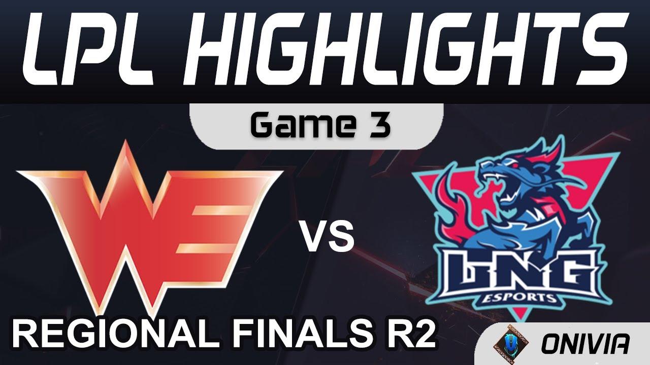 WE vs LNG Highlights Game 3 LPL Regional Finals R2 2021 Team WE vs LNG Esports by Onivia thumbnail