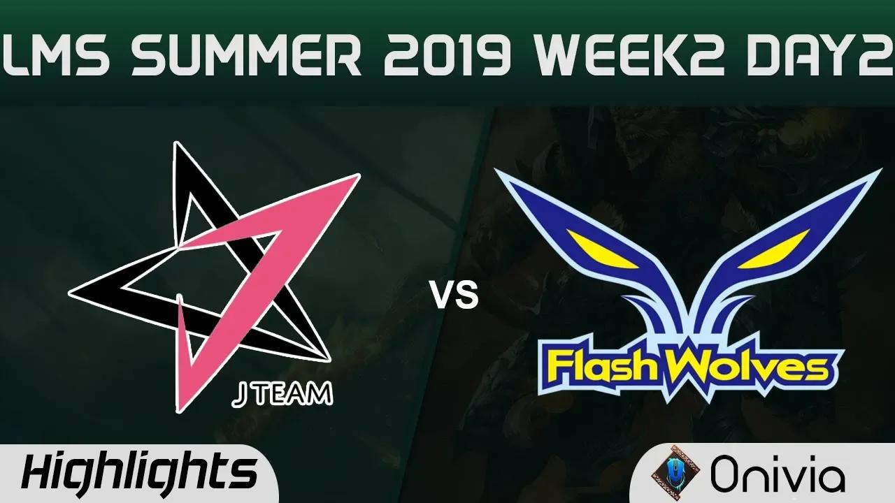 JT vs FW Highlights Game 1 LMS 夏季職業聯賽 W2D2 2019 J Team vs Flash Wolves by Onivia thumbnail