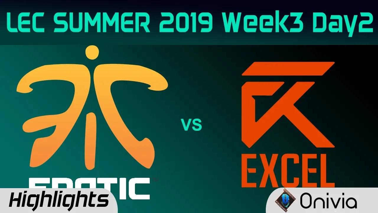 FNC vs XL Highlights LEC Summer 2019 W3D2 Fnatic vs Excel Esports LEC Highlights By Onivia thumbnail