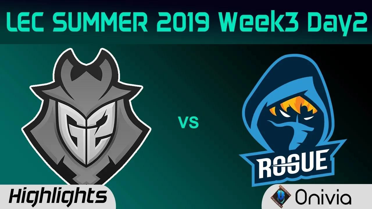 G2 vs RGE Highlights LEC Summer 2019 W3D2 G2 Esports vs Rogue LEC Highlights By Onivia thumbnail