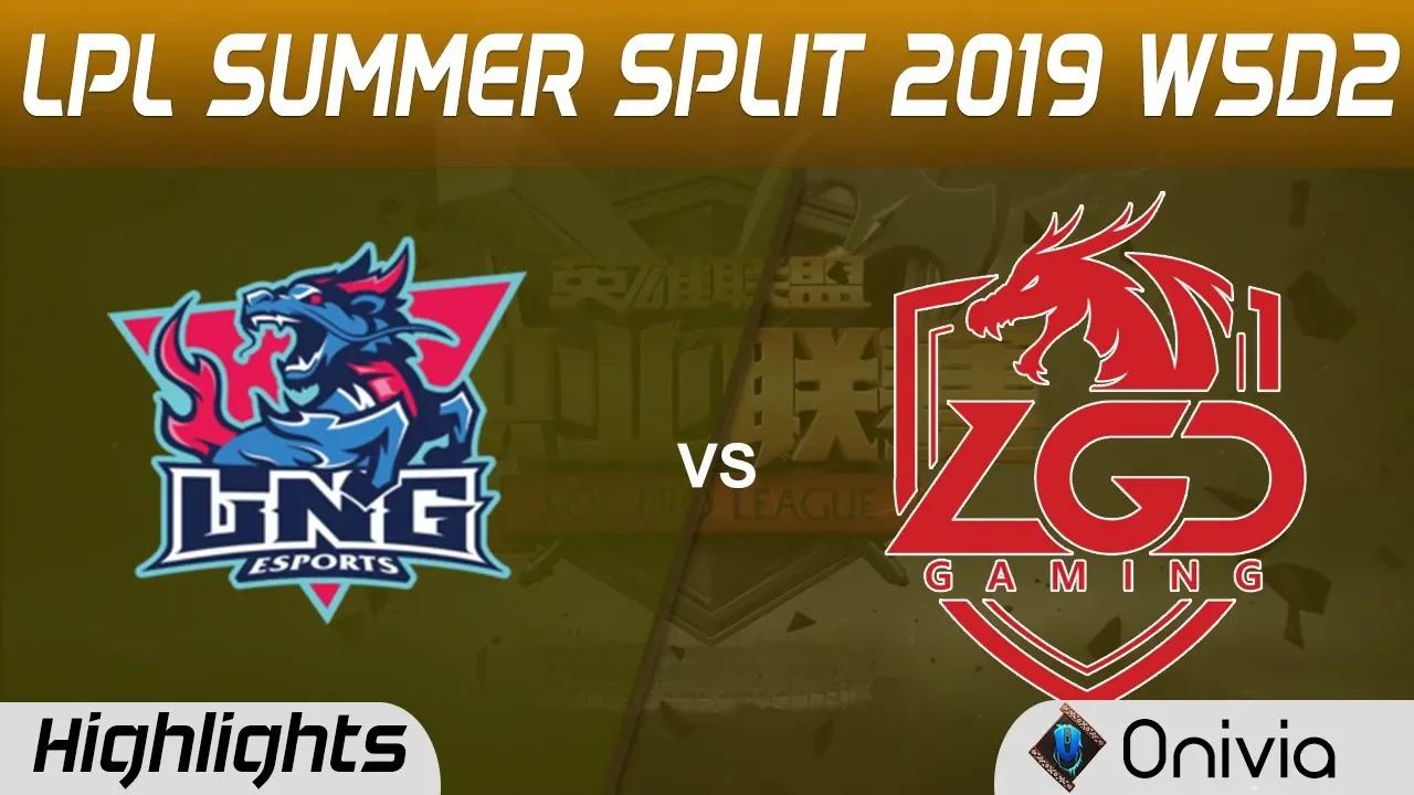 LNG vs LGD Highlights Game 2 LPL Summer 2019 W5D2 LNG Esports vs LGD Gaming LPL Highlights by Onivia thumbnail