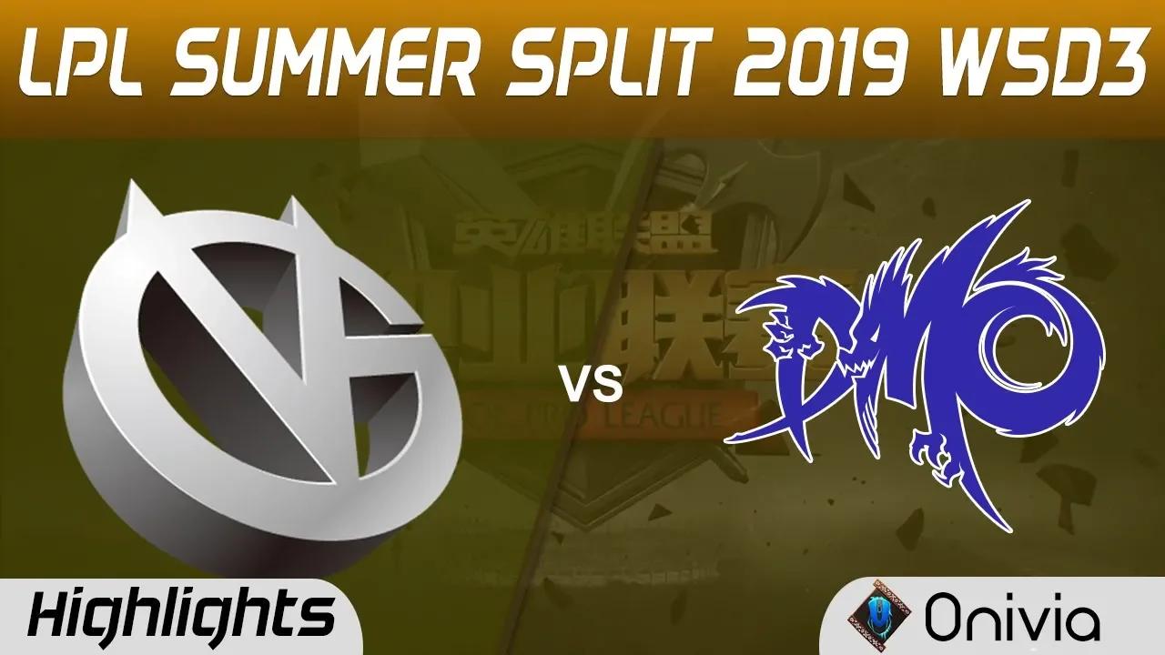 VG vs DMO Highlights Game 2 LPL Summer 2019 W5D3 Vici Gaming vs Dominus Esports LPL Highlights by On thumbnail