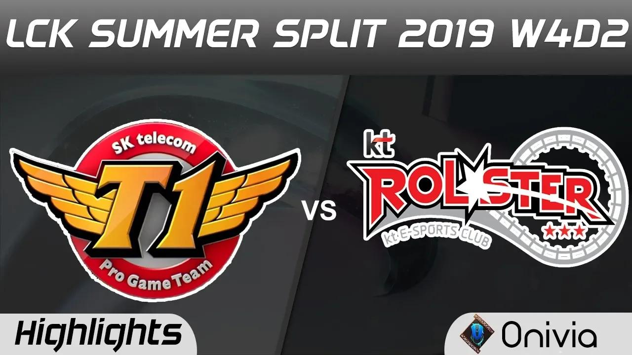 SKT vs KT Highlights Game 2 LCK Summer 2019 W4D2 SK Telecom T1 vs KT Rolster LCK Highlights by Onivi thumbnail