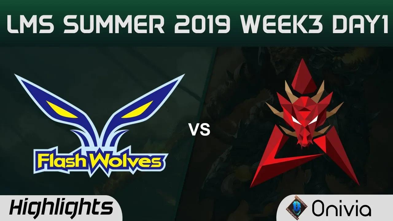 FW vs HKA Highlights Game 1 LMS 夏季職業聯賽 W3D1 2019 Flash Wolves vs Hong Kong Attitude by Onivia thumbnail