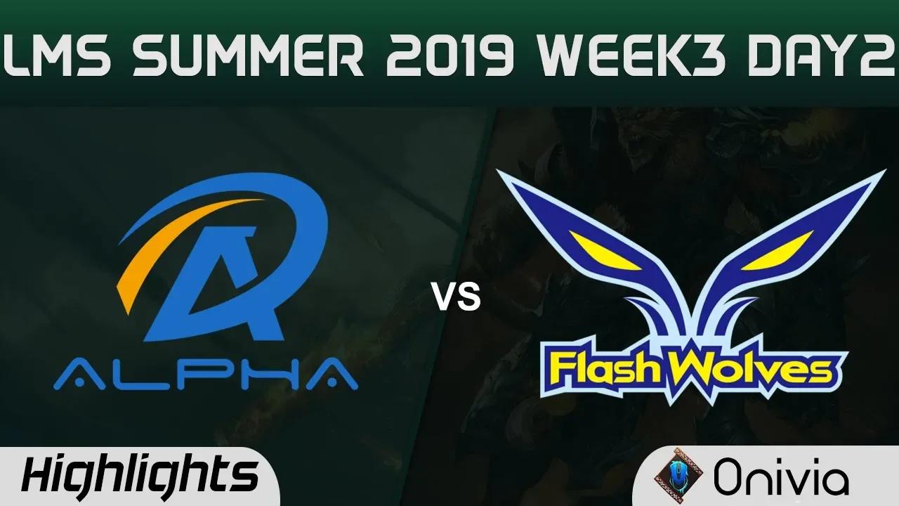 ALF vs FW Highlights Game 2 LMS 夏季職業聯賽 W3D2 2019 Alpha Esports vs Flash Wolves by Onivia thumbnail