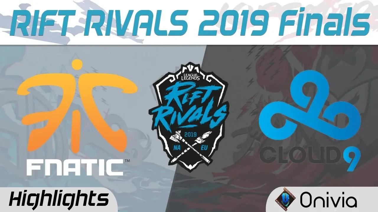 FNC vs C9 Highlights Rift Rivals Finals NA EU 2019 Fnatic vs Cloud9 by Onivia thumbnail