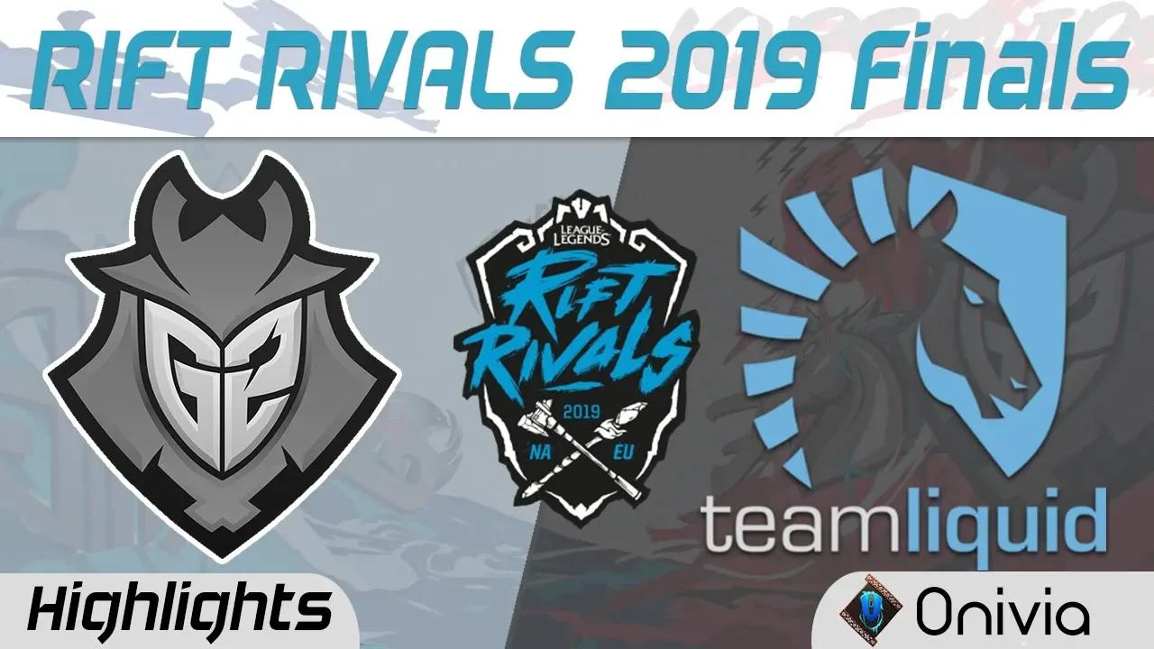 G2 vs TL Highlights Rift Rivals Finals NA EU 2019 G2 Esports vs Team Liquid by Onivia thumbnail