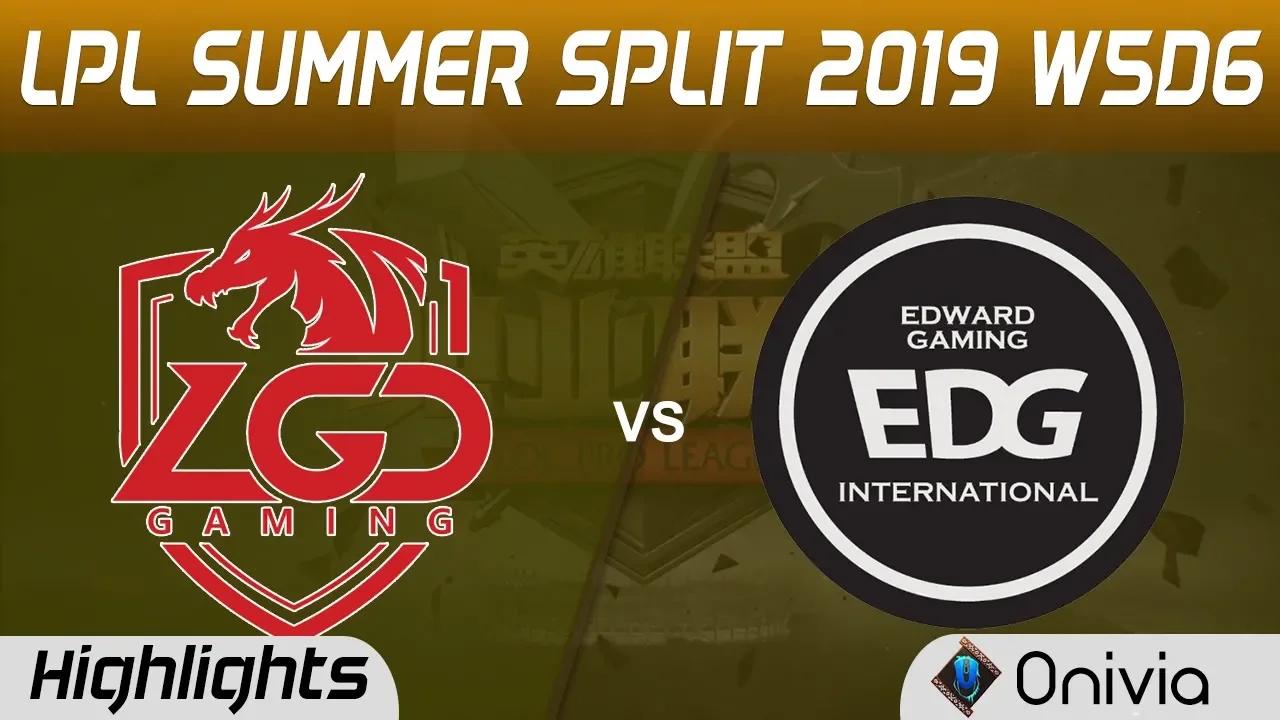 LGD vs EDG Highlights Game 1 LPL Summer 2019 W5D6 LGD Gaming vs Edward Gaming LPL Highlights by Oniv thumbnail