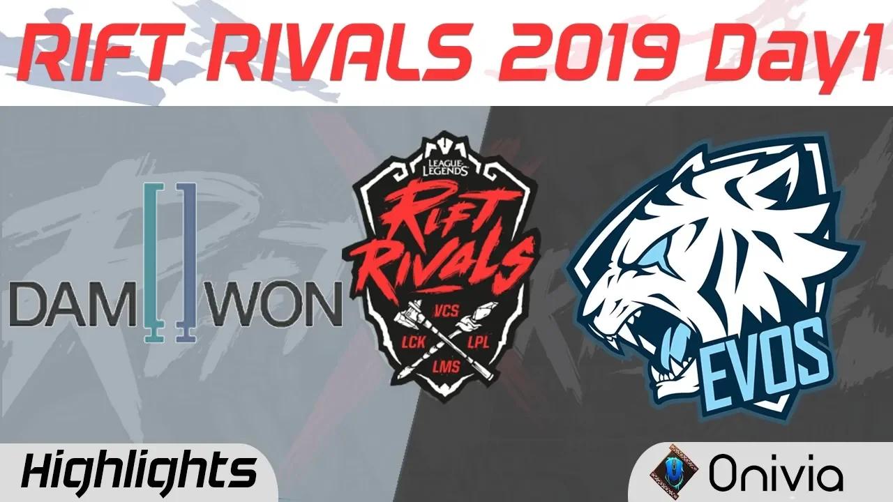 DWG vs EVS Highlights Rift Rivals Day 1 LCK LPL LMS VCS 2019 Damwon Gaming vs EVOS Esports by Onivia thumbnail