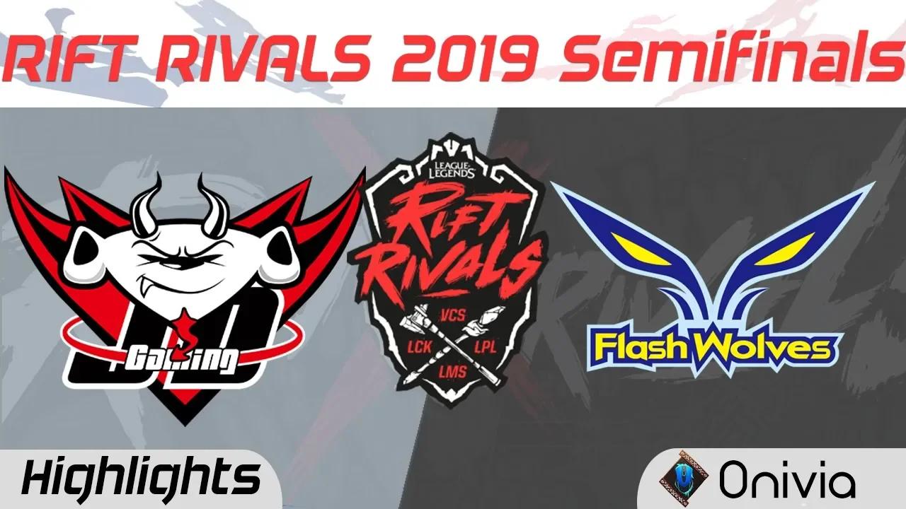 JDG vs FW Highlights Rift Rivals Semifinals LCK LPL LMS VCS 2019 JD Gaming vs Flash Wolves by Onivia thumbnail