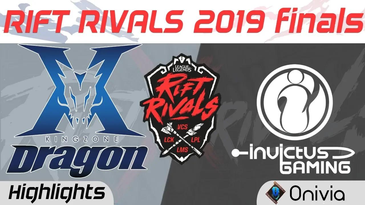 KZ vs IG Highlights Rift Rivals Finals LCK LPL LMS VCS 2019 Kingzone DragonX vs Invictus Gaming by O thumbnail